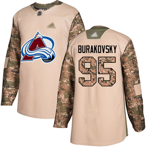 Adidas Avalanche #95 Andre Burakovsky Camo Authentic 2017 Veterans Day Stitched NHL Jersey